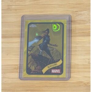 2025 Topps Chrome Marvel Shuri #96‎ Yellow Lava Refractor Card